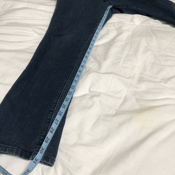 Loft Dark Wash Curvy Straight Jeans Mid Rise EUC - Picture 8 of 10